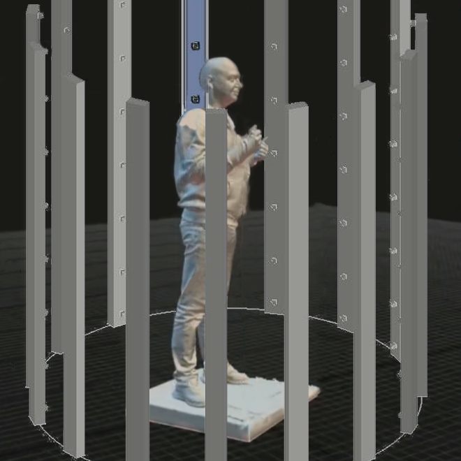 3D photo modeling using 120 cameras